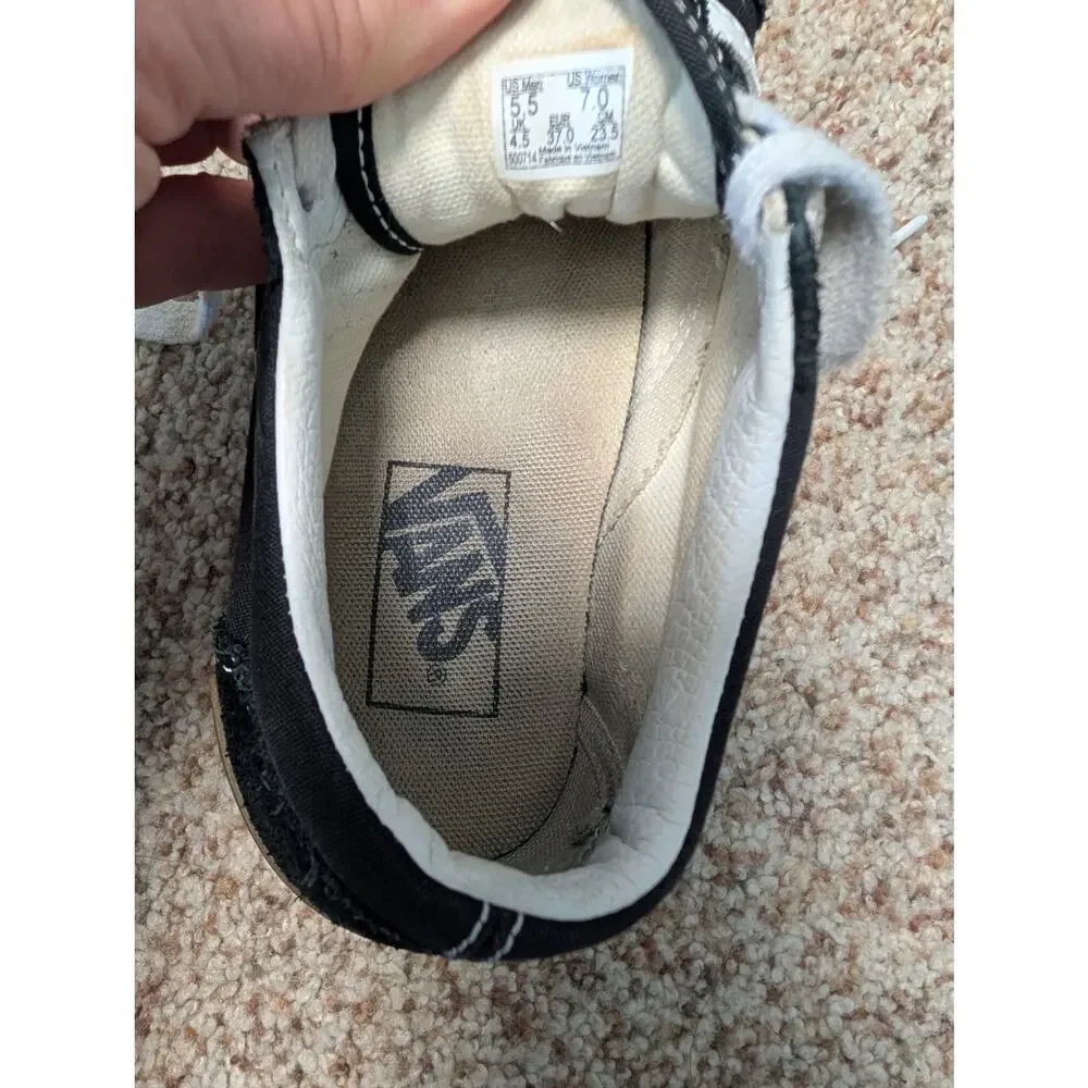 Vans Old Skool Stacked Black White Gum Sole Platform Shoes Mens 5.5 Womens 7